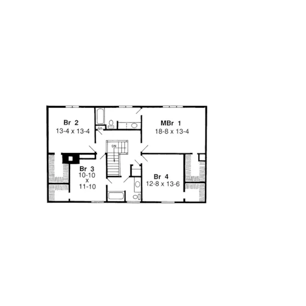 Farmhouse Plan Second Floor - Farber Farmhouse 038D-0613 - Search House Plans and More