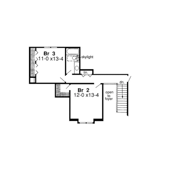 Contemporary House Plan Second Floor - Chanhassen Traditional Home 038D-0615 - Search House Plans and More