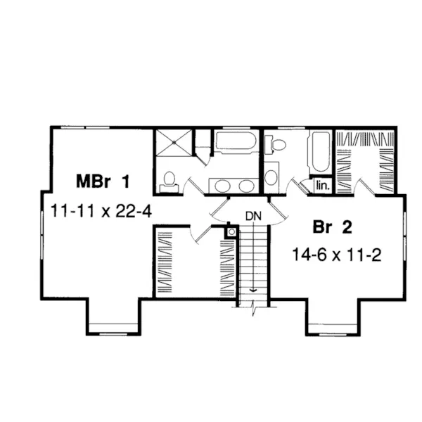 Cape Cod & New England House Plan Second Floor - Austin Cape Cod Home 038D-0620 - Search House Plans and More