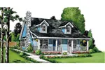 Arts & Crafts House Plan Front Image - Barbour Country Acadian Home 038D-0625 - Search House Plans and More