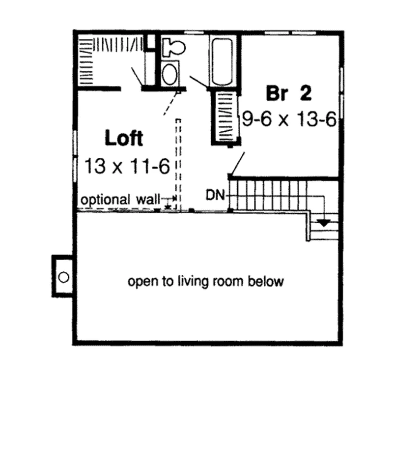 Cabin & Cottage House Plan Second Floor - Montezuma Bay Rustic Home 038D-0627 - Shop House Plans and More