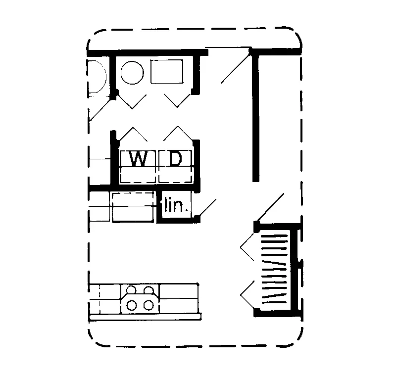 Cabin & Cottage House Plan Optional Floor Plan - Montezuma Bay Rustic Home 038D-0627 - Shop House Plans and More