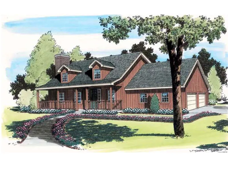 Rustic, Southern Country Design With Double Dormers