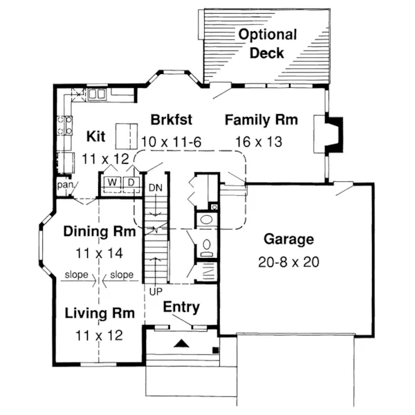 Modern House Plan First Floor - Huntwood Southern Home 038D-0636 - Search House Plans and More