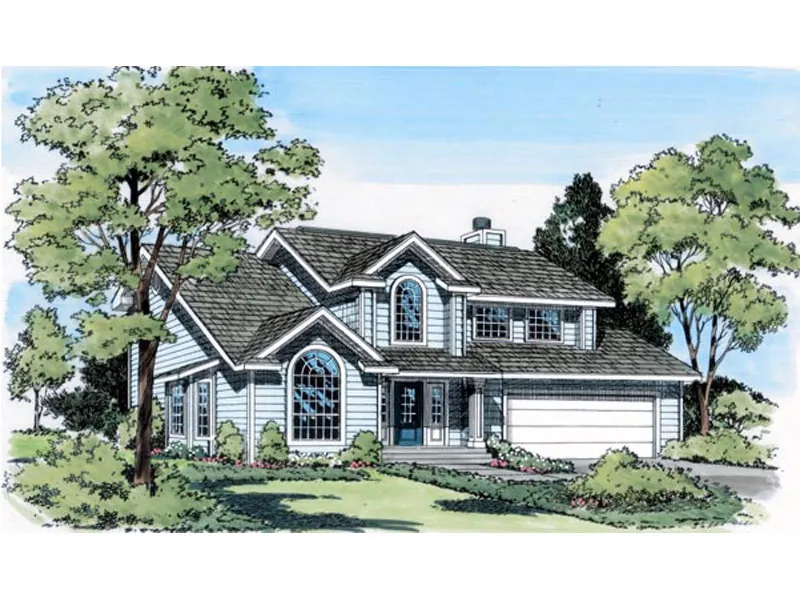 Traditional House Plan Front Image - Huntwood Southern Home 038D-0636 - Search House Plans and More