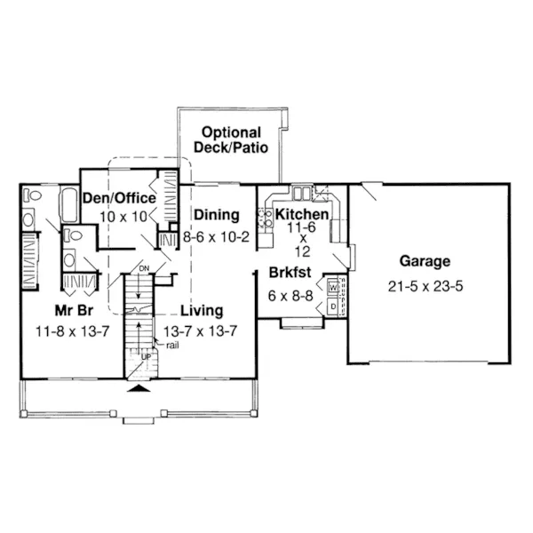 Farmhouse Plan First Floor - Nashville Country Farmhouse 038D-0640 - Shop House Plans and More