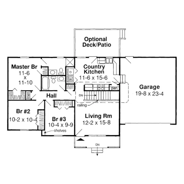 Southern House Plan First Floor - Shrewsbury Park Southern Home 038D-0643 - Shop House Plans and More