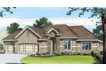 Modern House Plan Front of Home - Harris Lane Traditional Ranch Home 038D-0647 - Search House Plans and More