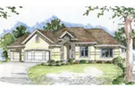 European House Plan Front Photo 01 - Harris Lane Traditional Ranch Home 038D-0647 - Search House Plans and More