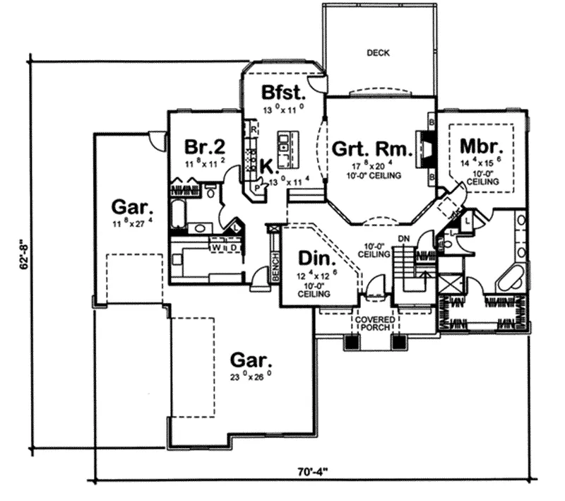 Modern House Plan First Floor - Plummer Ranch Home 038D-0648 - Shop House Plans and More