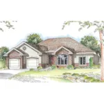 Traditional House Plan Front of House 038D-0649