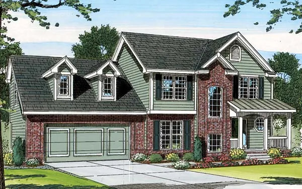 Southern House Plan Front of Home - Otis Traditional Home 038D-0650 - Shop House Plans and More
