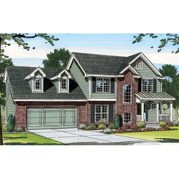 Victorian House Plan Front of Home - Otis Traditional Home 038D-0650 - Shop House Plans and More