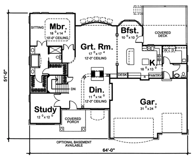 Modern House Plan First Floor - Bella Meadows Ranch Home 038D-0652 - Search House Plans and More