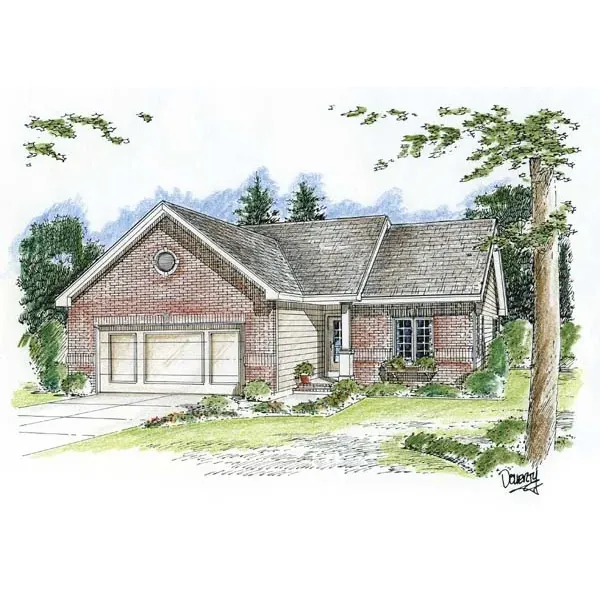 Southern House Plan Front of Home - Montague Ranch Home 038D-0653 - Shop House Plans and More