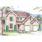 Traditional House Plan Front of House 038D-0656