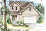 Ranch House Plan Front of Home - Teson Traditional Two-Story Home 038D-0657 - Shop House Plans and More