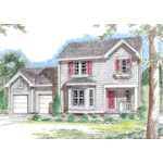 Country House Plan Front of House 038D-0658