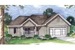 Ranch House Plan Front of Home - Young Country Ranch Home 038D-0660 - Shop House Plans and More
