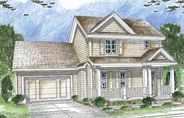 Country House Plan Front of Home - Alicia Country Farmhouse 038D-0663 - Search House Plans and More