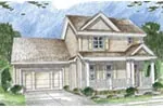 Neoclassical House Plan Front of Home - Alicia Country Farmhouse 038D-0663 - Search House Plans and More