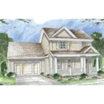 Traditional House Plan Front of House 038D-0663