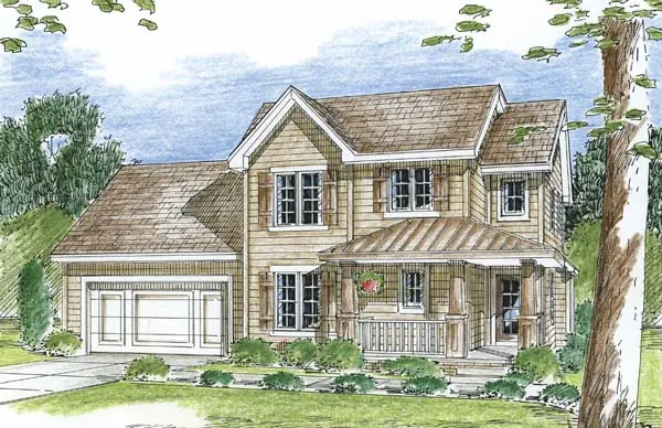 Traditional House Plan Front of Home - Diedrick Traditional Home 038D-0664 - Search House Plans and More