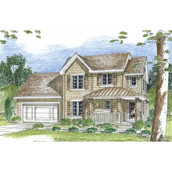 Southern House Plan Front of Home - Diedrick Traditional Home 038D-0664 - Search House Plans and More