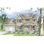 Neoclassical House Plan Front of House 038D-0664