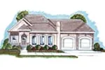 Southwestern House Plan Front of House 038D-0666