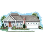 Contemporary House Plan Front of House 038D-0667