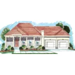 Sunbelt House Plan Front of Home - Water Falls Country Cottage Home 038D-0668 - Shop House Plans and More