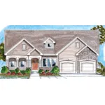 Ranch House Plan Front of Home - Kaminer Ranch Home 038D-0670 - Search House Plans and More