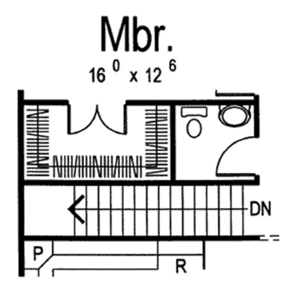 Southwestern House Plan Optional Stairs - Hebron Bay Sunbelt Home 038D-0672 - Search House Plans and More