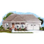 Traditional House Plan Front of Home - Thorley Ranch Home 038D-0674 - Shop House Plans and More