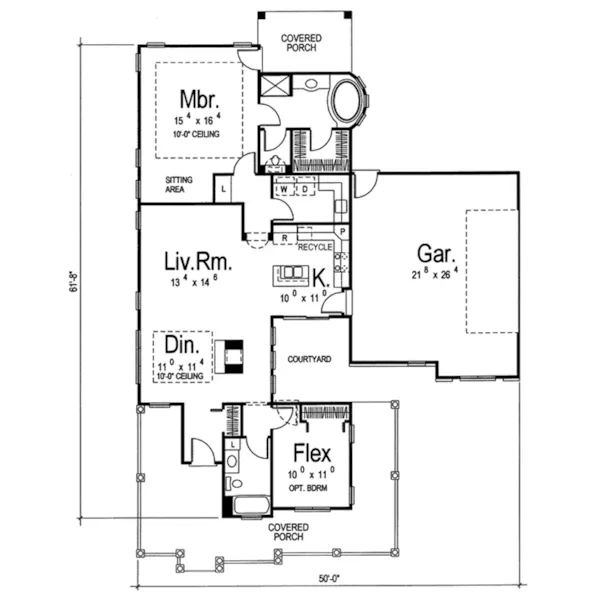 Traditional House Plan First Floor - Adena Ranch Home 038D-0677 - Search House Plans and More