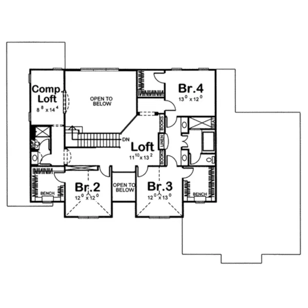 Modern House Plan Second Floor - Pompano Luxury Modern Home 038D-0687 - Shop House Plans and More