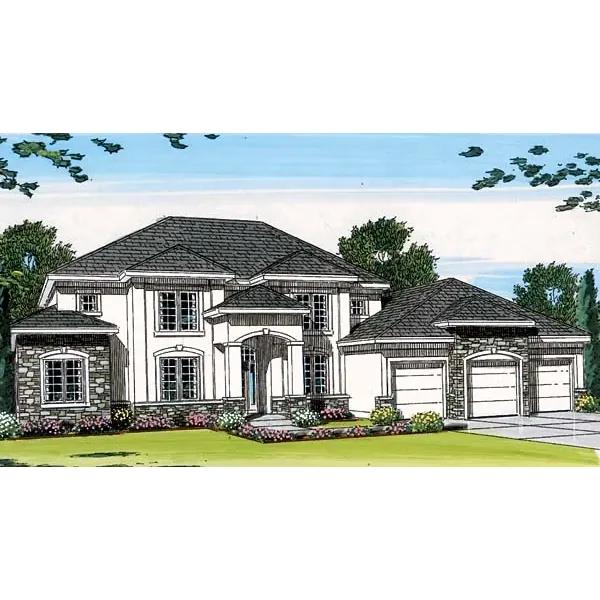 Modern House Plan Front of Home - Pompano Luxury Modern Home 038D-0687 - Shop House Plans and More