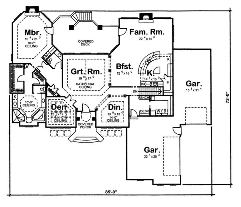 Italian House Plan First Floor - Alfonso Harbor Florida Home 038D-0688 - Search House Plans and More