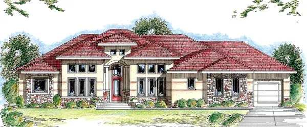 Southern House Plan Front of Home - Alfonso Harbor Florida Home 038D-0688 - Search House Plans and More