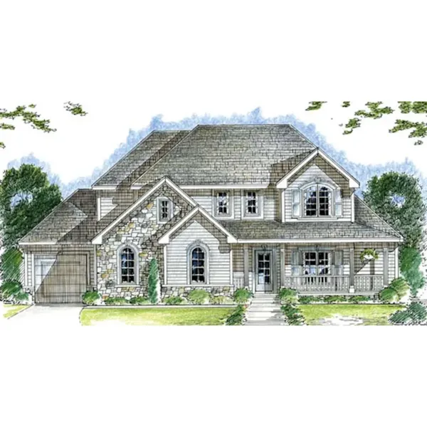 Southern House Plan Front Image - Battula Traditional Home 038D-0689 - Search House Plans and More