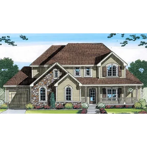 Southern House Plan Front of Home - Battula Traditional Home 038D-0689 - Search House Plans and More