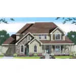 Southern House Plan Front of Home - Battula Traditional Home 038D-0689 - Search House Plans and More