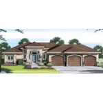 Contemporary House Plan Front of Home - Adana Cove Sunbelt Home 038D-0690 - Search House Plans and More