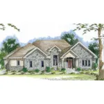 Traditional House Plan Front of Home - Dexton Ranch Home 038D-0691 - Search House Plans and More