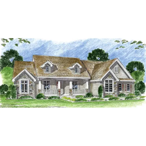 Craftsman House Plan Front Image - Neva Garden Country Home 038D-0703 - Shop House Plans and More