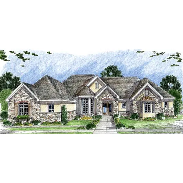 Victorian House Plan Front of Home - Kleinkemper Manor Luxury Home 038D-0706 - Search House Plans and More