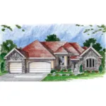 Contemporary House Plan Front Image - Lanza Ranch Home 038D-0709 - Shop House Plans and More