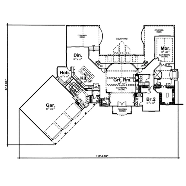 Luxury House Plan First Floor - Porter Lane Country Home 038D-0710 - Shop House Plans and More