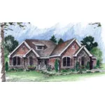 Bungalow House Plan Front of Home - Provence Place European Home 038D-0711 - Shop House Plans and More